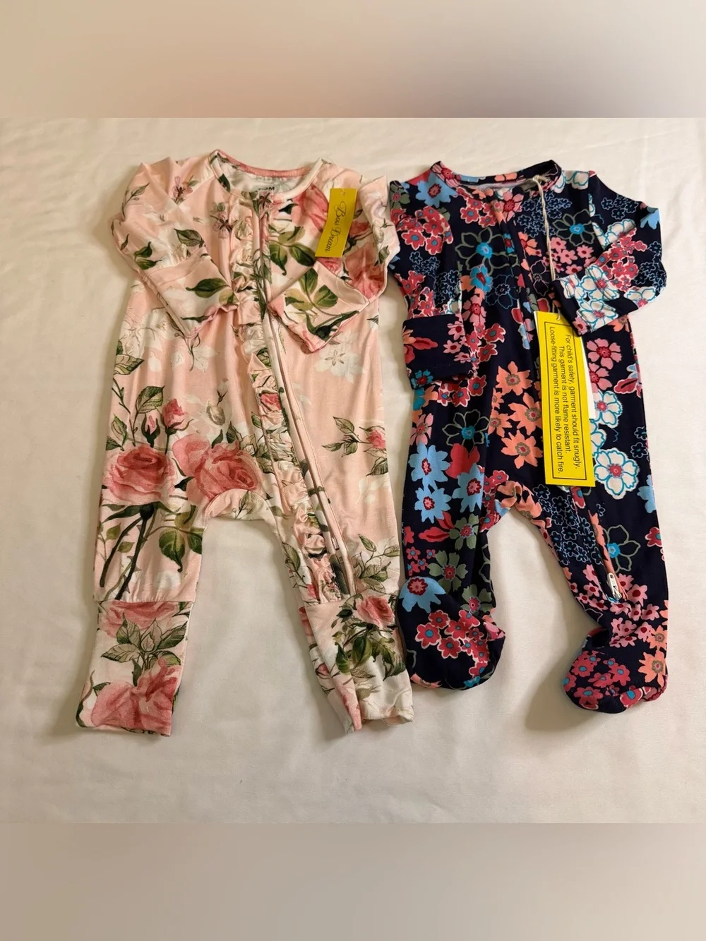 Bamboo Baby Sleeper Bundle NWT Angel Dear & Floral Bamboo 0-3 months